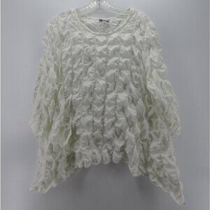 Niche Nilgun Derman Top Large Blouse Pucker Textured Lagenlook USA